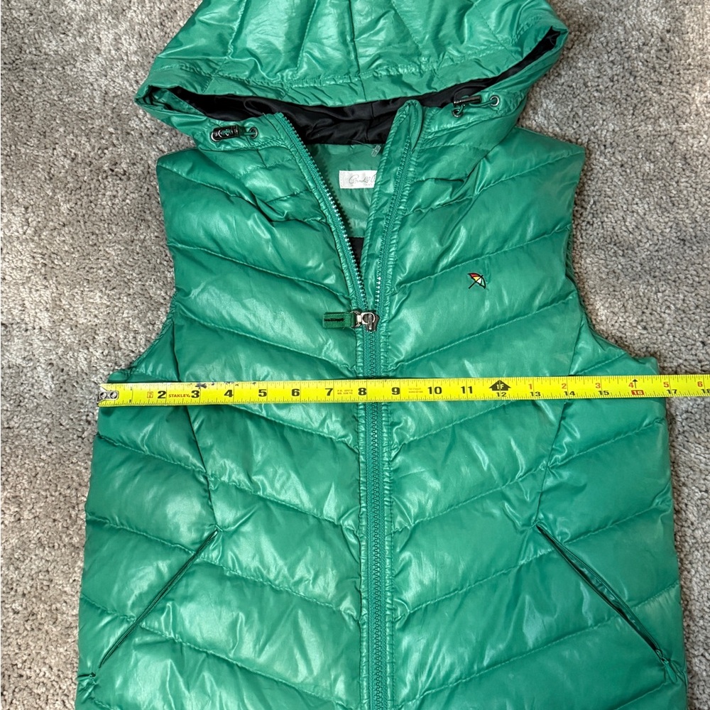 Arnold Palmer  Women's Green With Hoodie‎ Puffer Vest Size XS youth large golf - Picture 4 of 6